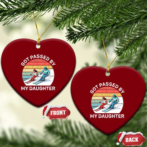 Funny Skiing Dad Ceramic Ornament Got Passed By My Daughter Retro Vintage TS11 Print Your Wear