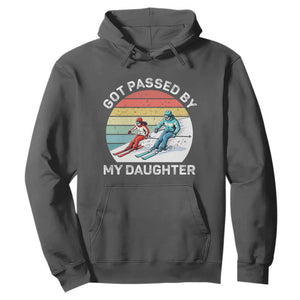 Funny Skiing Dad Hoodie Got Passed By My Daughter Retro Vintage TS11 Dark Heather Print Your Wear