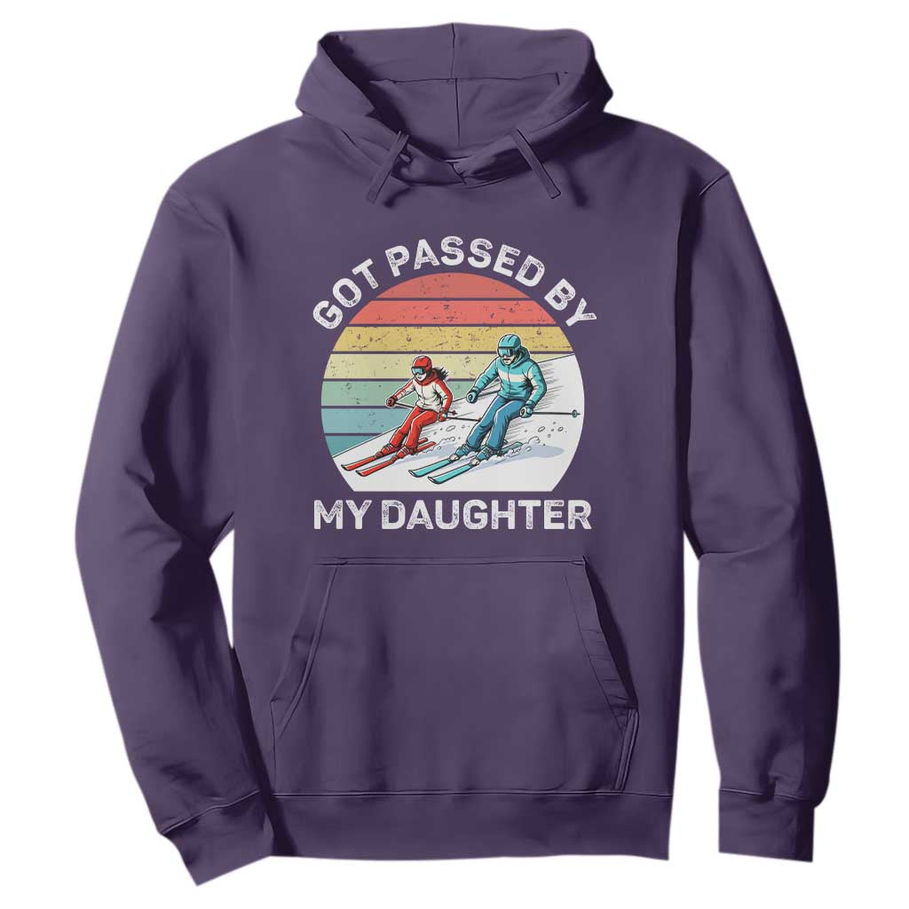 Funny Skiing Dad Hoodie Got Passed By My Daughter Retro Vintage TS11 Purple Print Your Wear