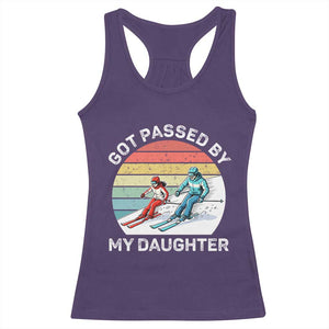 Funny Skiing Dad Racerback Tank Top Got Passed By My Daughter Retro Vintage TS11 Purple Print Your Wear