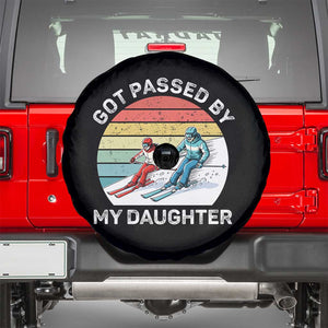 Funny Skiing Dad Spare Tire Cover Got Passed By My Daughter Retro Vintage TS11 Black Print Your Wear