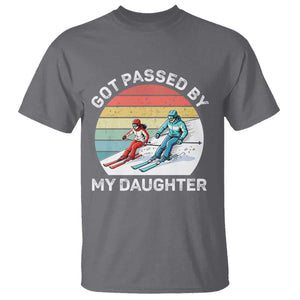 Funny Skiing Dad T Shirt Got Passed By My Daughter Retro Vintage TS11 Charcoal Print Your Wear