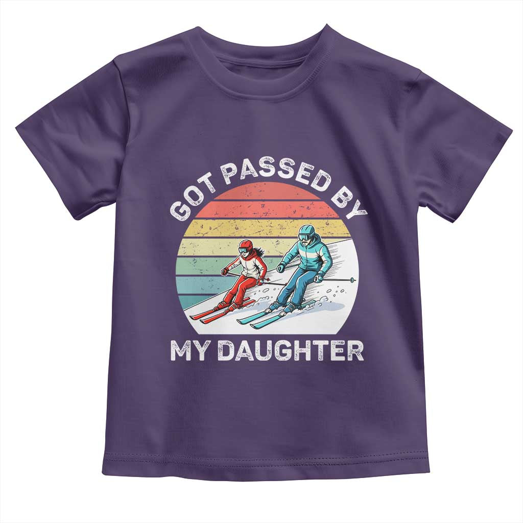 Funny Skiing Dad Toddler T Shirt Got Passed By My Daughter Retro Vintage TS11 Purple Print Your Wear