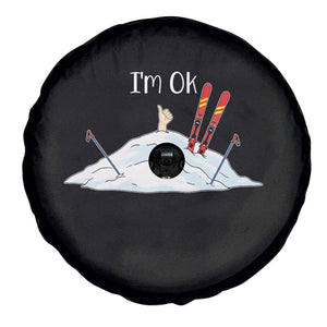 Funny Skiing Snowboarding Spare Tire Cover I Am Okay Ski Crash Winter Sport TS11 Print Your Wear