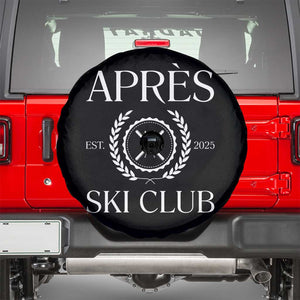 Apres Ski Club 2025 Spare Tire Cover Winter Vacation Drinking Party TS11 Black Print Your Wear