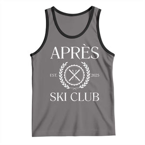 Apres Ski Club 2025 Tank Top Winter Vacation Drinking Party TS11 Deep Heather Black Print Your Wear