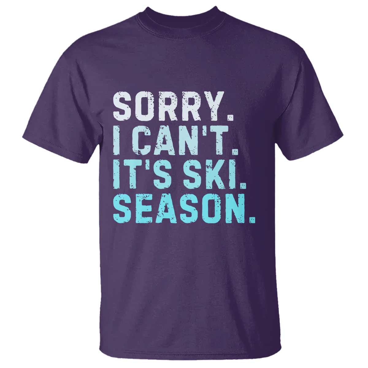 Funny Sorry I Cant It Is Ski Season T Shirt Winter Sports Ski Athlete TS11 Purple Print Your Wear