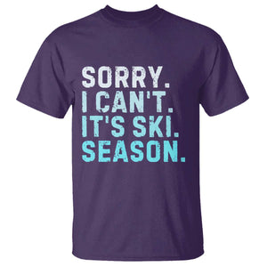 Funny Sorry I Cant It Is Ski Season T Shirt Winter Sports Ski Athlete TS11 Purple Print Your Wear