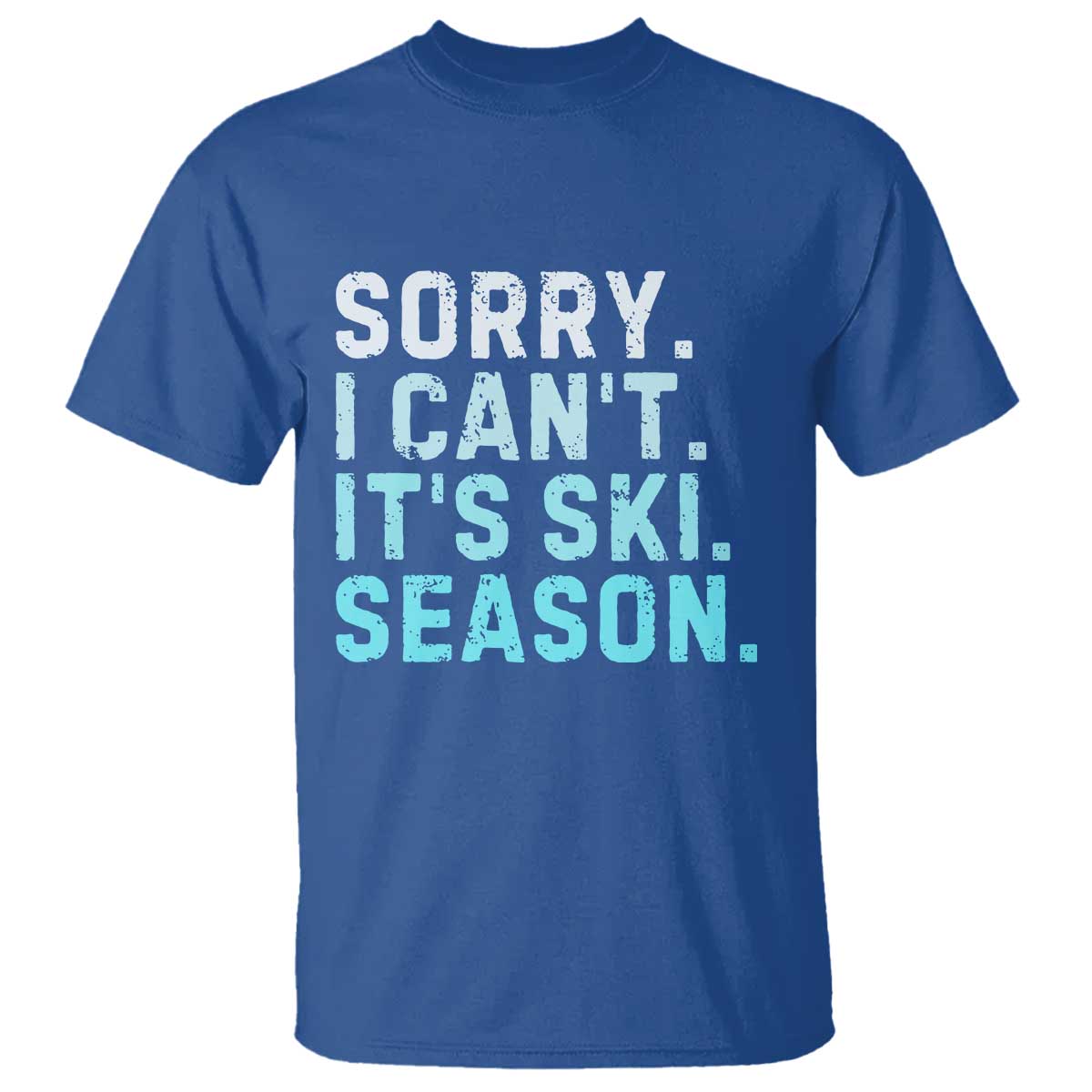 Funny Sorry I Cant It Is Ski Season T Shirt Winter Sports Ski Athlete TS11 Royal Blue Print Your Wear