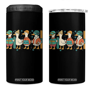 Funny Ski Snowboard Goose 4 in 1 Can Cooler Tumbler Up To Snow Good Winter Sport TS11 One Size: 16 oz Black Print Your Wear