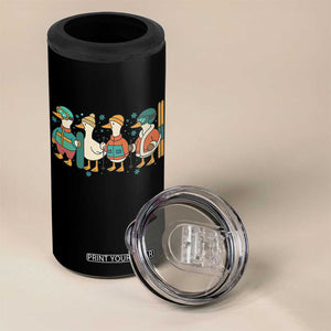 Funny Ski Snowboard Goose 4 in 1 Can Cooler Tumbler Up To Snow Good Winter Sport TS11 Print Your Wear