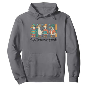 Funny Ski Snowboard Goose Hoodie Up To Snow Good Winter Sport TS11 Charcoal Print Your Wear