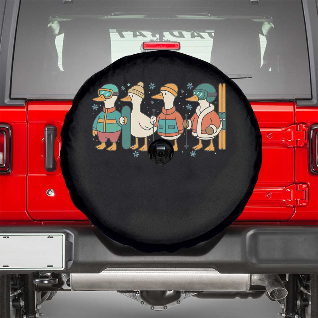 Funny Ski Snowboard Goose Spare Tire Cover Up To Snow Good Winter Sport TS11 Black Print Your Wear