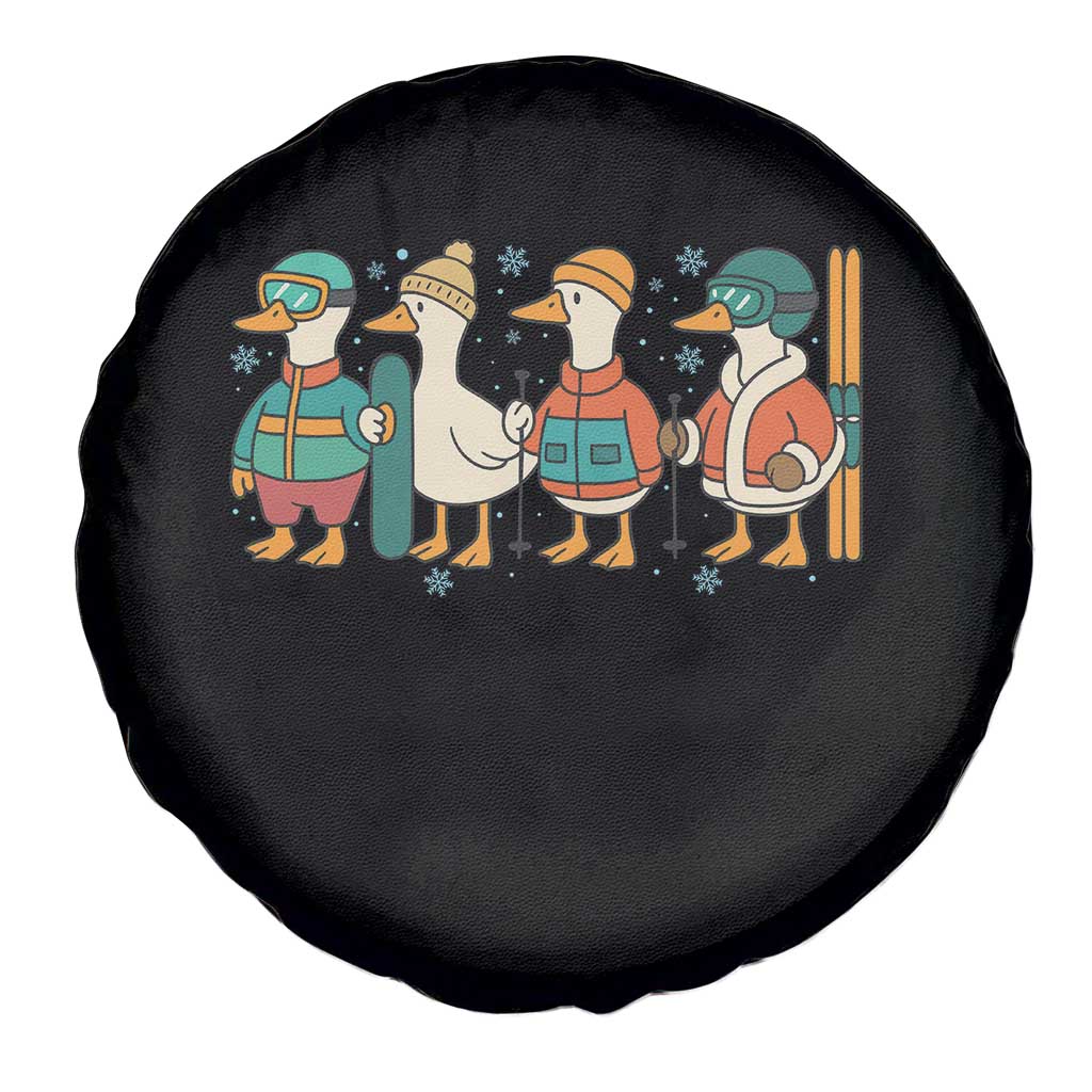 Funny Ski Snowboard Goose Spare Tire Cover Up To Snow Good Winter Sport TS11 Print Your Wear