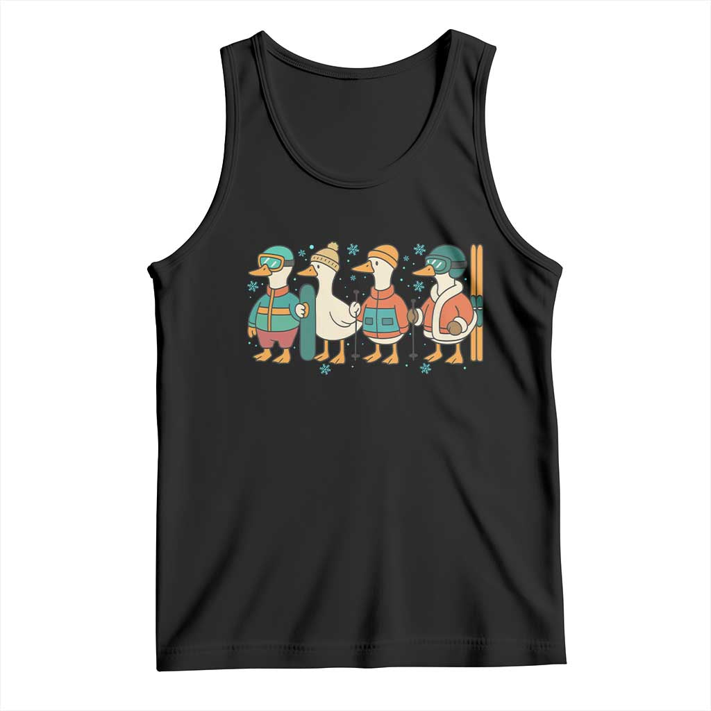 Funny Ski Snowboard Goose Tank Top Up To Snow Good Winter Sport TS11 Black Print Your Wear