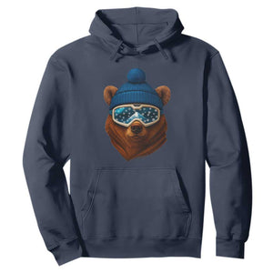 Grizzly Bear Snowboard Goggles Skiing Snow Winter Sport Hoodie TS11 Navy Print Your Wear