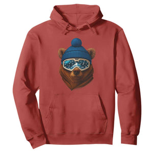 Grizzly Bear Snowboard Goggles Skiing Snow Winter Sport Hoodie TS11 Red Print Your Wear