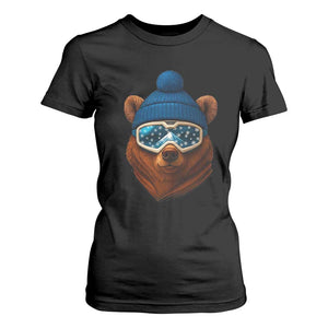 Grizzly Bear Snowboard Goggles Skiing Snow Winter Sport T Shirt For Women TS11 Black Print Your Wear