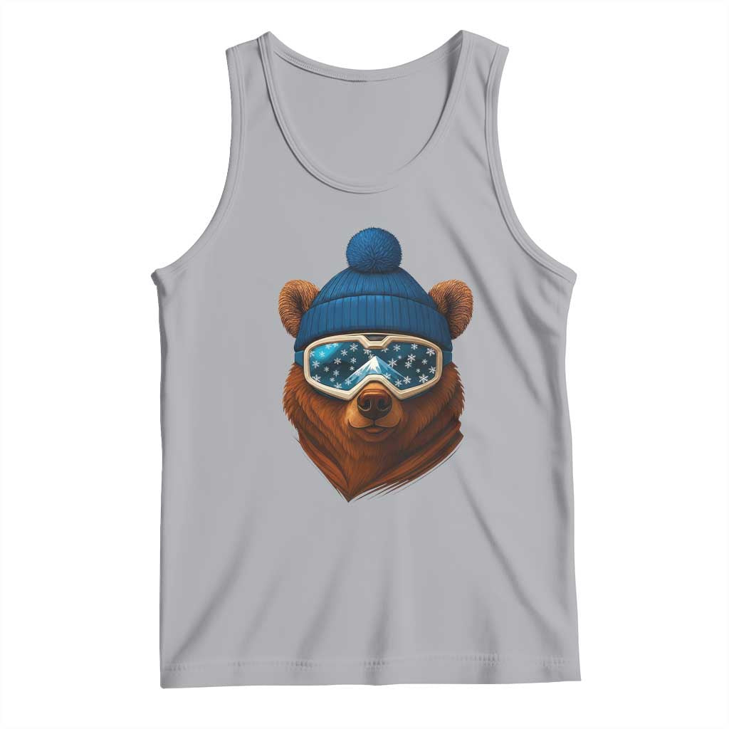 Grizzly Bear Snowboard Goggles Skiing Snow Winter Sport Tank Top - Print Your Wear