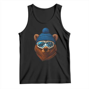 Grizzly Bear Snowboard Goggles Skiing Snow Winter Sport Tank Top - Print Your Wear