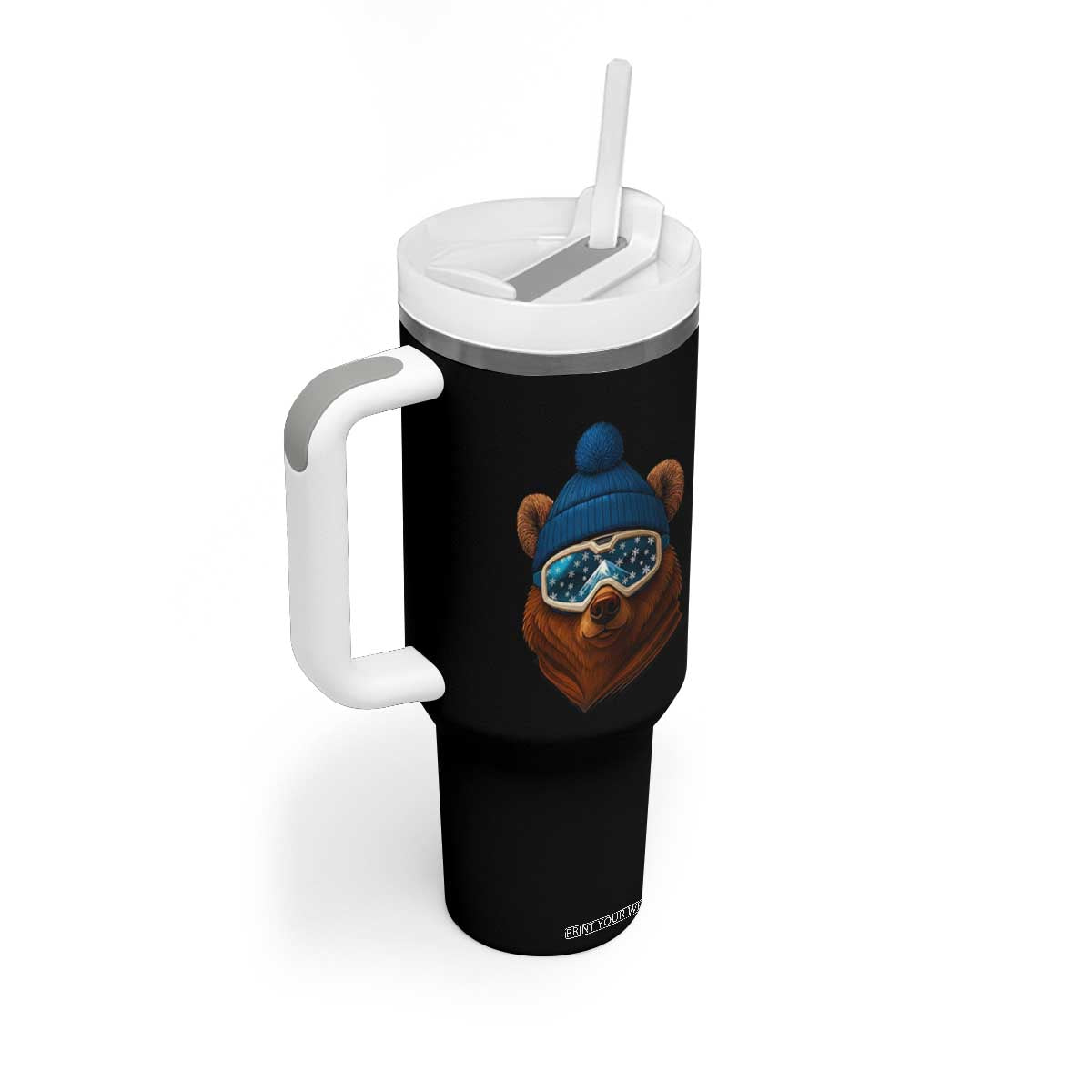 Grizzly Bear Snowboard Goggles Skiing Snow Winter Sport Tumbler With Handle TS11 Print Your Wear