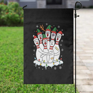 Funny Scared Cartoon Christmas Bowling Pins Garden Flag TS11 Print Your Wear