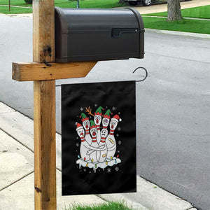 Funny Scared Cartoon Christmas Bowling Pins Garden Flag TS11 Print Your Wear