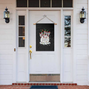 Funny Scared Cartoon Christmas Bowling Pins Garden Flag TS11 Print Your Wear