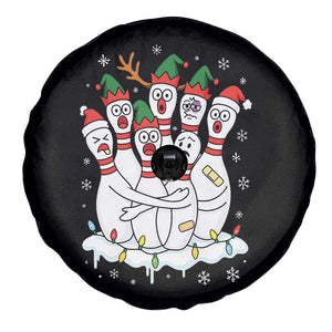 Funny Scared Cartoon Christmas Bowling Pins Spare Tire Cover TS11 Print Your Wear