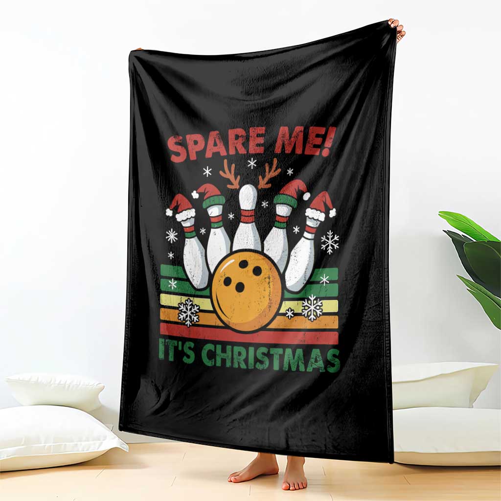 Funny Christmas Bowling Throw Blanket Spare Me Its Xmas Festive Holiday TS11 Print Your Wear