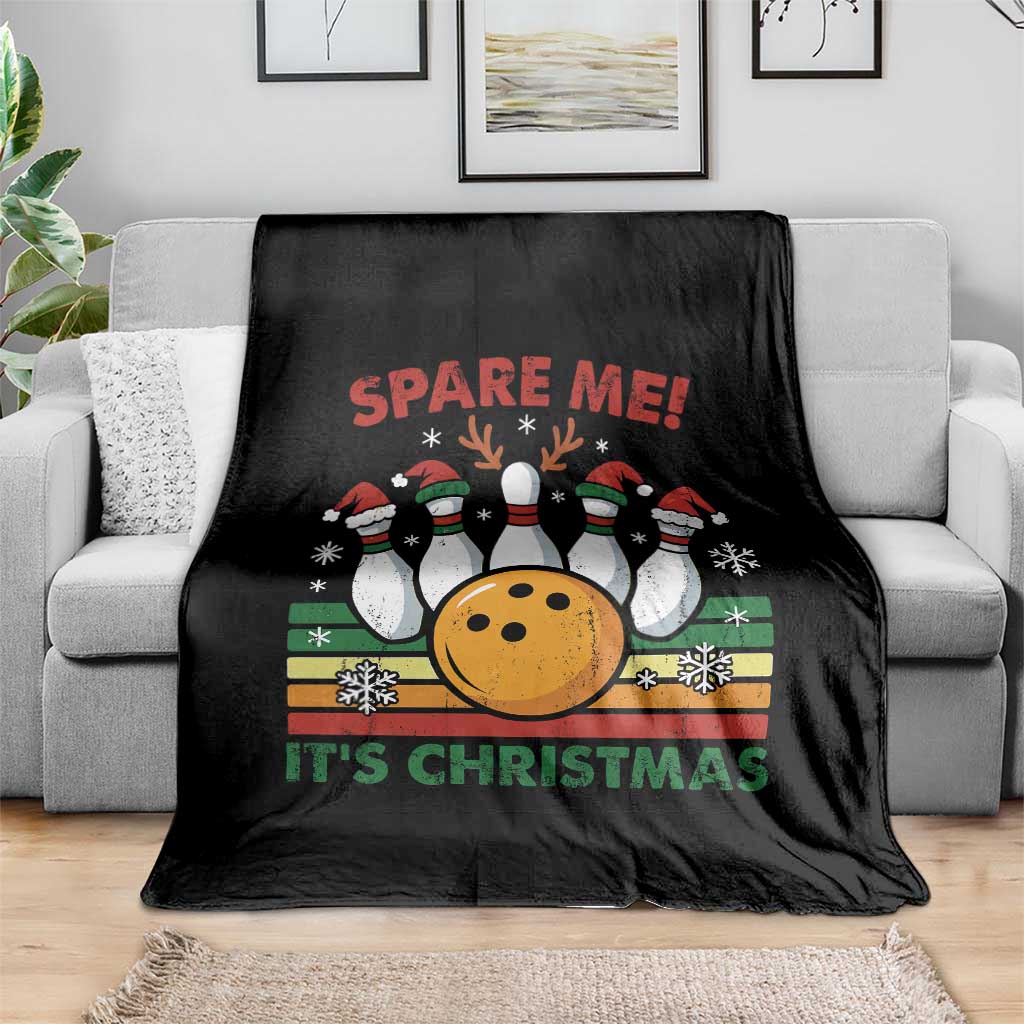 Funny Christmas Bowling Throw Blanket Spare Me Its Xmas Festive Holiday TS11 Print Your Wear