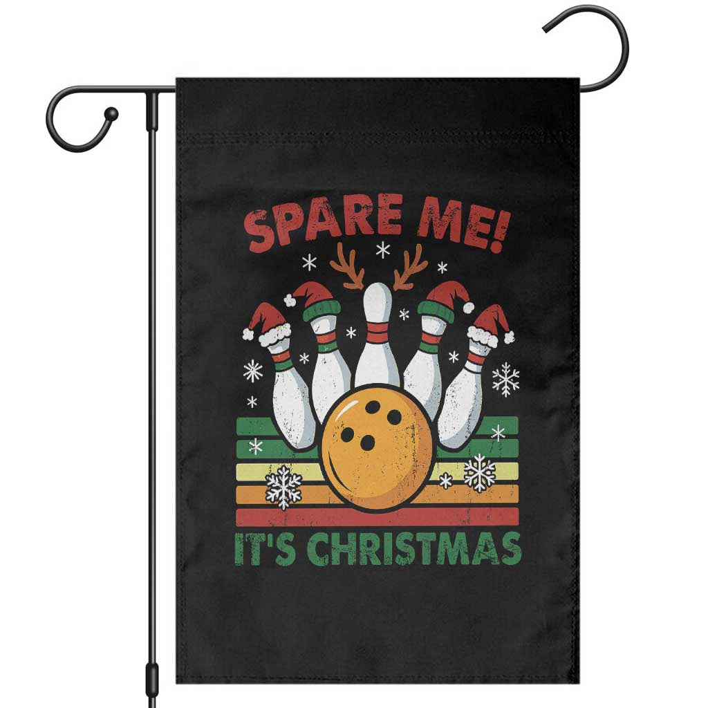 Funny Christmas Bowling Garden Flag Spare Me Its Xmas Festive Holiday TS11 Black Print Your Wear