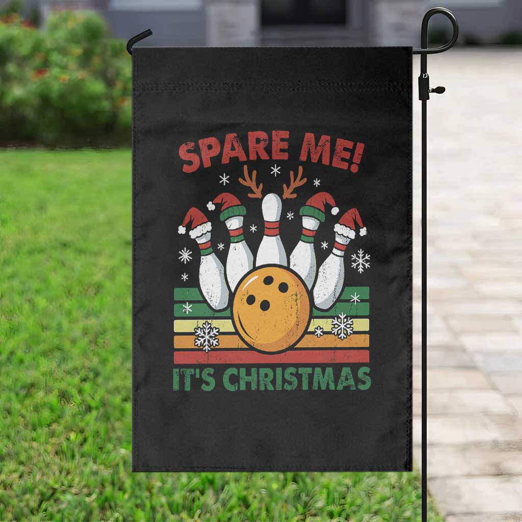 Funny Christmas Bowling Garden Flag Spare Me Its Xmas Festive Holiday TS11 Print Your Wear