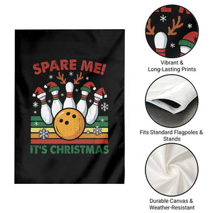 Funny Christmas Bowling Garden Flag Spare Me Its Xmas Festive Holiday TS11 Print Your Wear