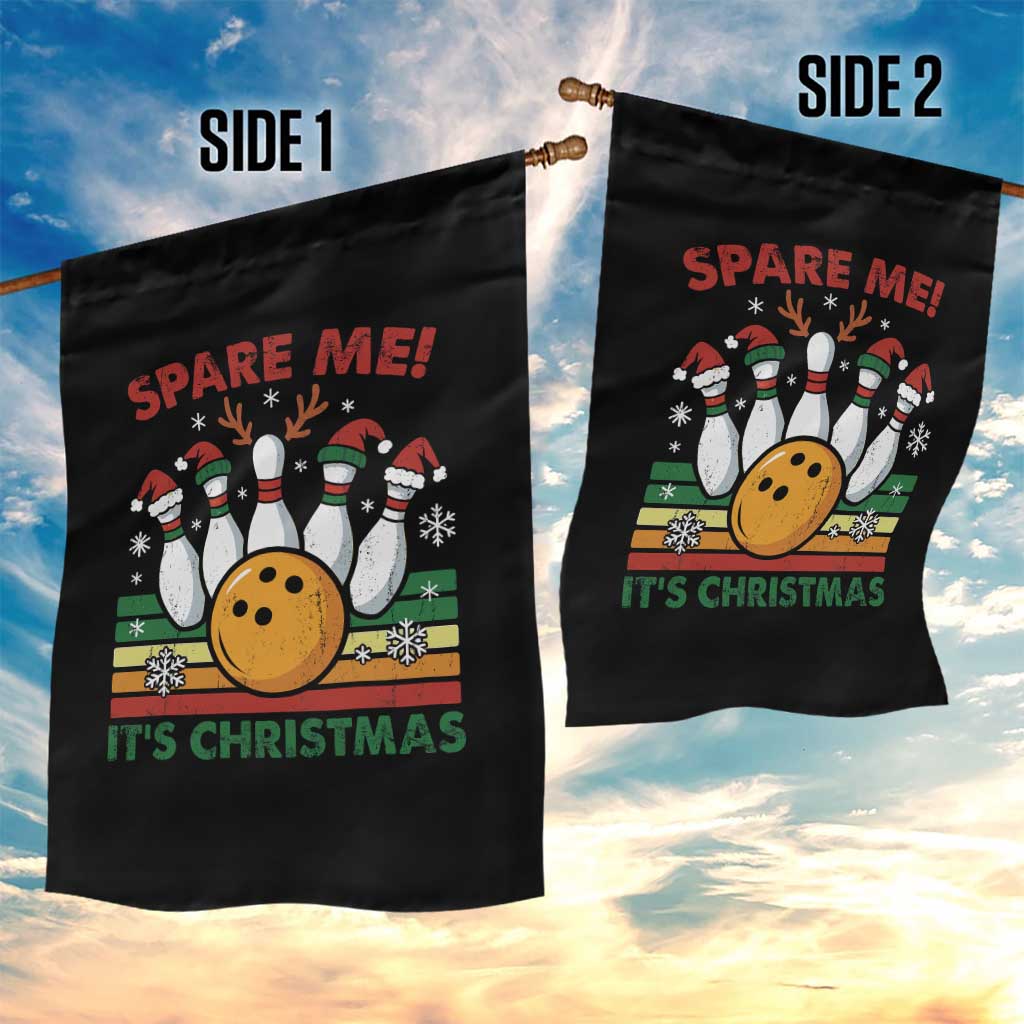 Funny Christmas Bowling Garden Flag Spare Me Its Xmas Festive Holiday TS11 Print Your Wear