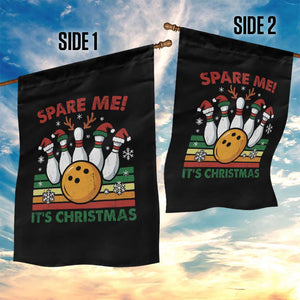Funny Christmas Bowling Garden Flag Spare Me Its Xmas Festive Holiday TS11 Print Your Wear