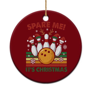 Funny Christmas Bowling Ceramic Ornament Spare Me Its Xmas Festive Holiday TS11 1pc Red Print Your Wear