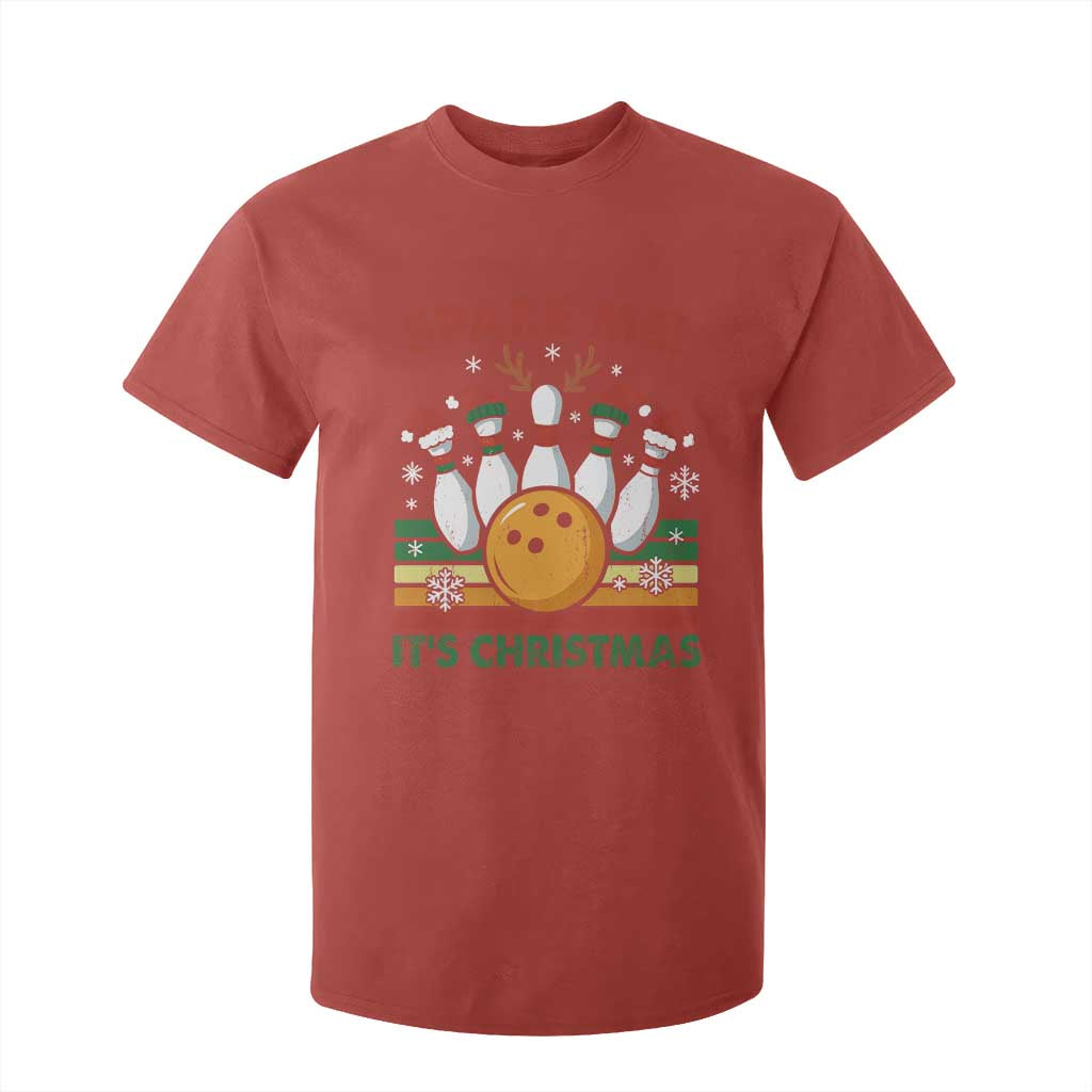 Funny Christmas Bowling T Shirt For Kid Spare Me Its Xmas Festive Holiday TS11 Red Print Your Wear