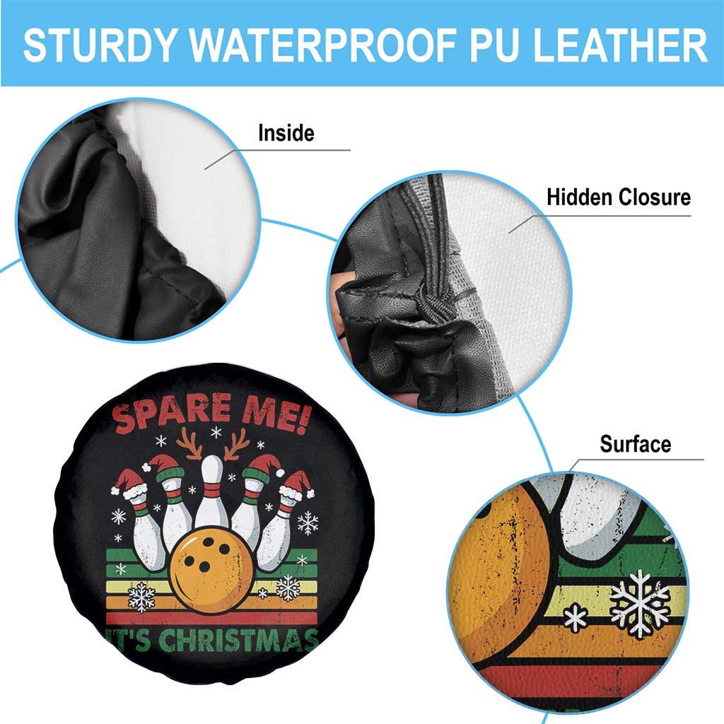 Funny Christmas Bowling Spare Tire Cover Spare Me Its Xmas Festive Holiday TS11 Print Your Wear