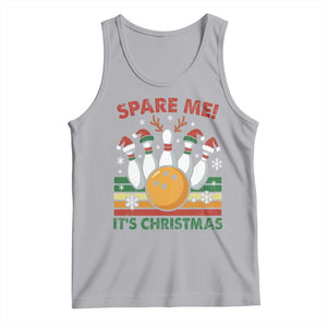 Funny Christmas Bowling Tank Top Spare Me Its Xmas Festive Holiday TS11 Athletic Heather Print Your Wear