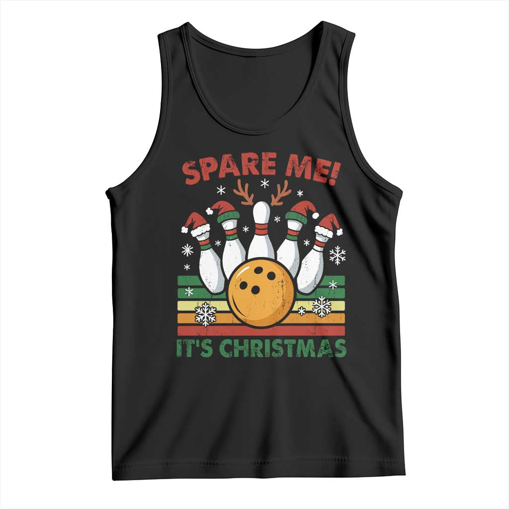 Funny Christmas Bowling Tank Top Spare Me Its Xmas Festive Holiday TS11 Black Print Your Wear