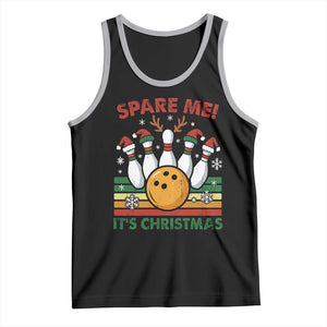 Funny Christmas Bowling Tank Top Spare Me Its Xmas Festive Holiday TS11 Black Athletic Heather Print Your Wear