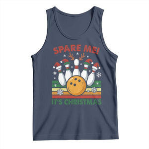 Funny Christmas Bowling Tank Top Spare Me Its Xmas Festive Holiday TS11 Navy Print Your Wear