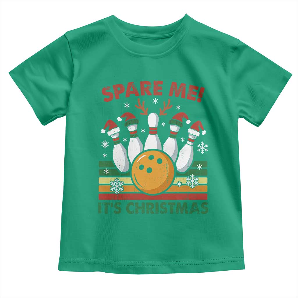 Funny Christmas Bowling Toddler T Shirt Spare Me Its Xmas Festive Holiday TS11 Irish Green Print Your Wear