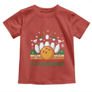 Funny Christmas Bowling Toddler T Shirt Spare Me Its Xmas Festive Holiday TS11 Red Print Your Wear