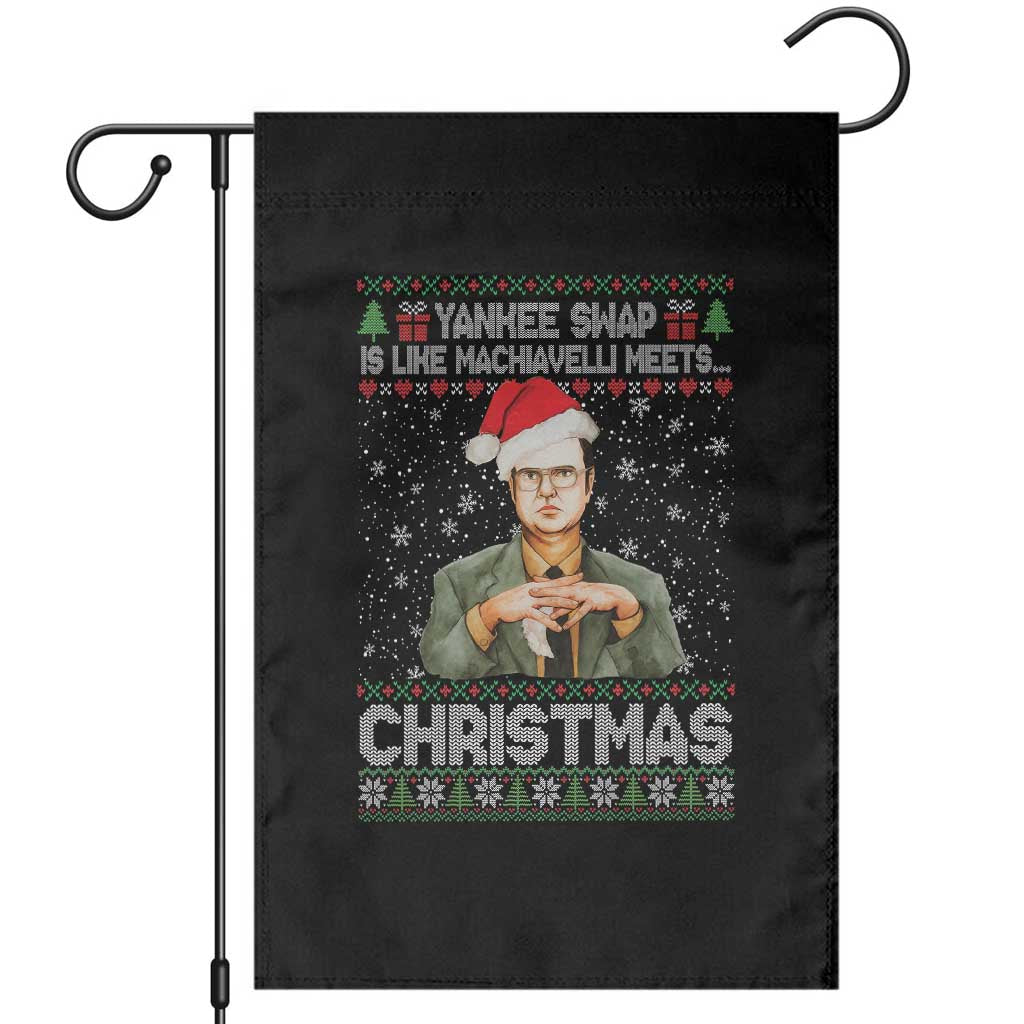 Funny Christmas Office Movie Garden Flag Yankee Swap Is Like Machiavelli Meets Christmas TS11 Black Print Your Wear