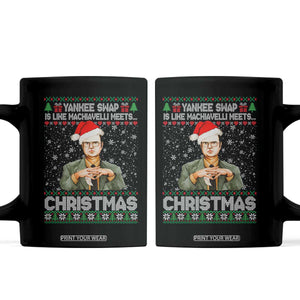 Funny Christmas Office Movie Coffee Mug Yankee Swap Is Like Machiavelli Meets Christmas TS11 Black Print Your Wear