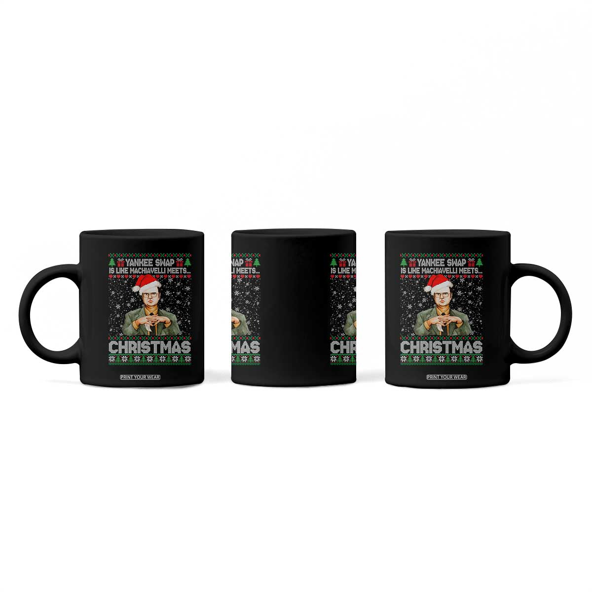 Funny Christmas Office Movie Coffee Mug Yankee Swap Is Like Machiavelli Meets Christmas TS11 Print Your Wear