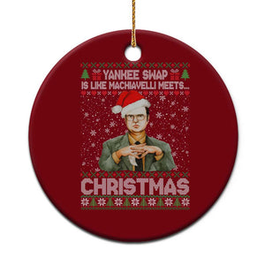 Funny Christmas Office Movie Ceramic Ornament Yankee Swap Is Like Machiavelli Meets Christmas TS11 1pc Red Print Your Wear