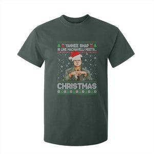 Funny Christmas The Office Movie T Shirt For Kid Yankee Swap Is Like Machiavelli Meets Christmas TS11 Dark Forest Green Print Your Wear